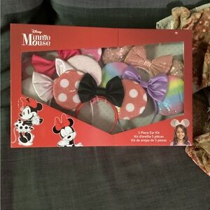 Disney Minnie Mouse 5-Piece Ear Kit - Pink, Rainbow, Black